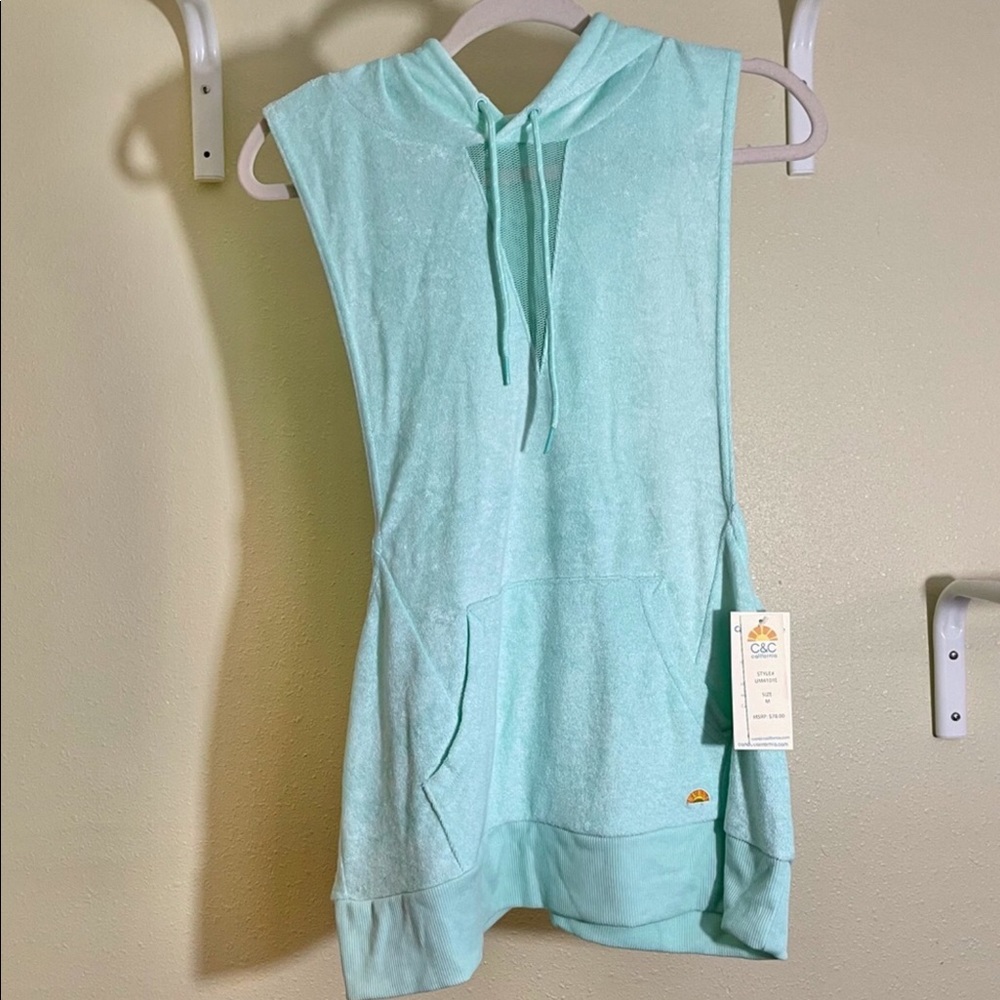 C&C California Sleeveless Drawstring Hoodie (NWT)